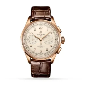 014a4792a4bd3bdd02386bdee9aa5c64 Breitling Premier Men Silver Alligator Watch RB0930371G1P1