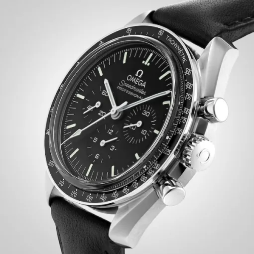 01c38bb7afe8a73bf7caac9b04245437 Omega Speedmaster Men Automatic Black Leather Watch O31032425001002