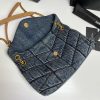 03e78b89189907ca9b27dd39ad578306 YSL PUFFER SMALL IN SUEDE AND DENIM