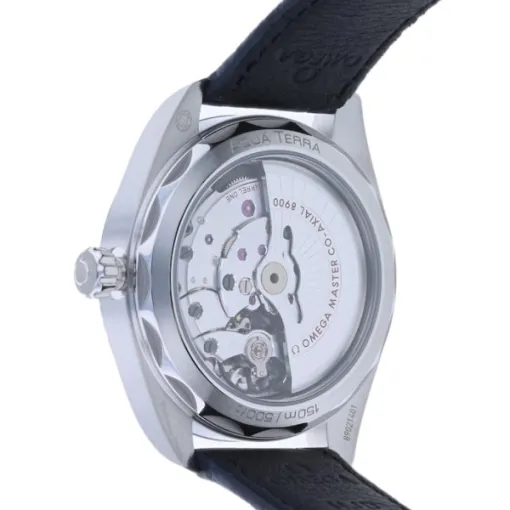 0e4b2d4376213d5adc666b04d29cd47a Omega Seamaster Aqua Terra Men Automatic Blue Leather Watch O22013412103001