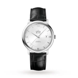 0ec02e8f83462fb17a4d655fe8cd6307 Omega De Ville Men Automatic Silver Leather Watch O42413402002001