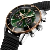 Breitling Superocean Men Automatic Green Rubber Watch UB01622A1L1S1