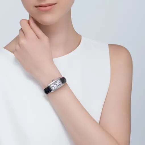 16c77741e6d91d76996dfab880821a35 Cartier Tank Américaine Women Quartz Silver Alligator Watch WSTA0043