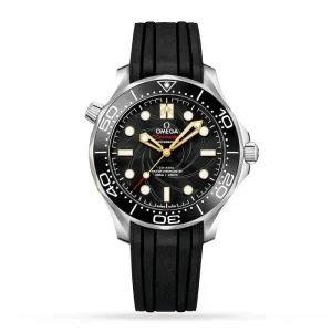 18c9196033973df02770c7cbaacdc2ff Omega Seamaster Men Automatic Black Rubber Watch COMPLETE BOND BOX SET