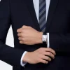 18fb02aa4c19ae0b3390d18d5ce7fa52 Cartier Tank Américaine Men Automatic Silver Alligator Watch WSTA0018