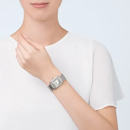 208a82b7e7ee133781ba4f0b496d9f97 Cartier Tank Française Women Quartz Silver Stainless Steel Watch WSTA0005