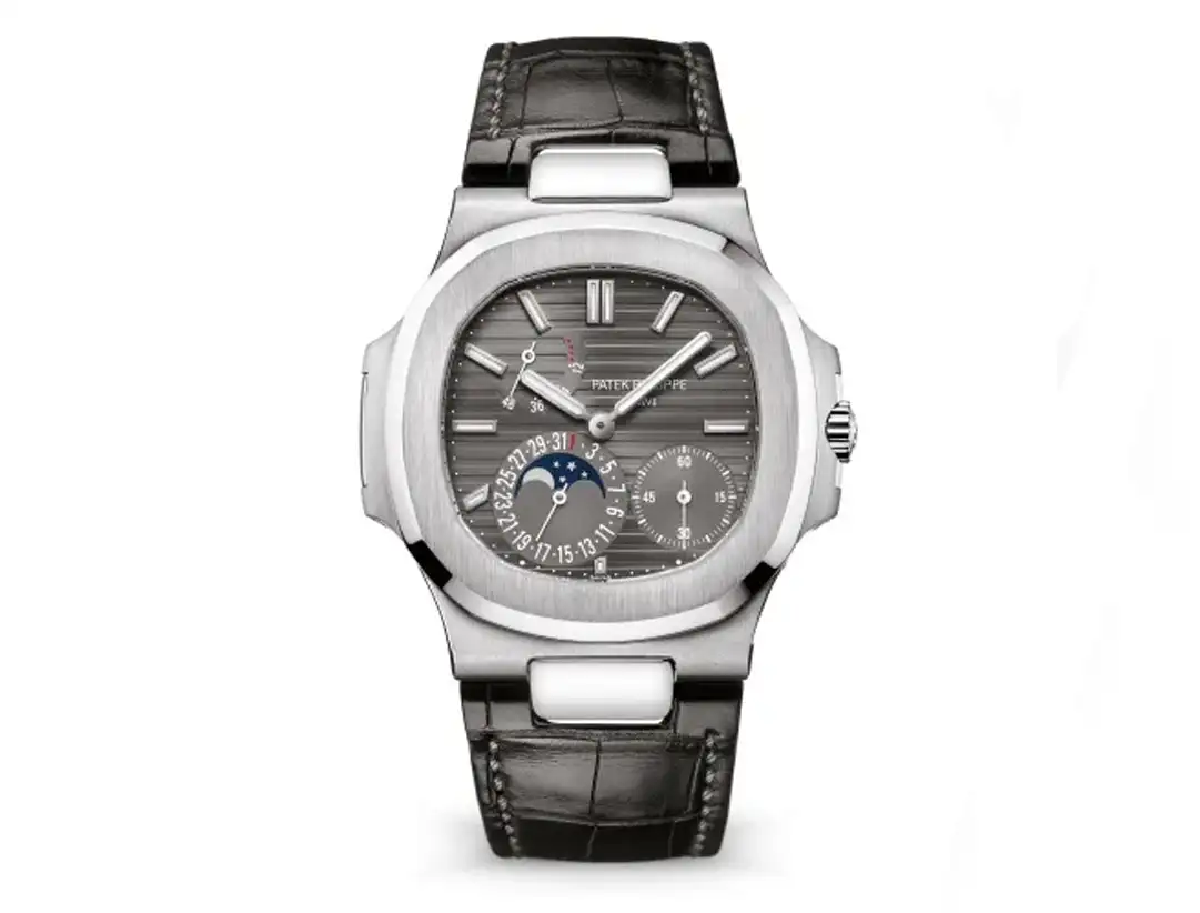 Patek Philippe Nautilus Moon Phase White Gold Watch 5712G-001