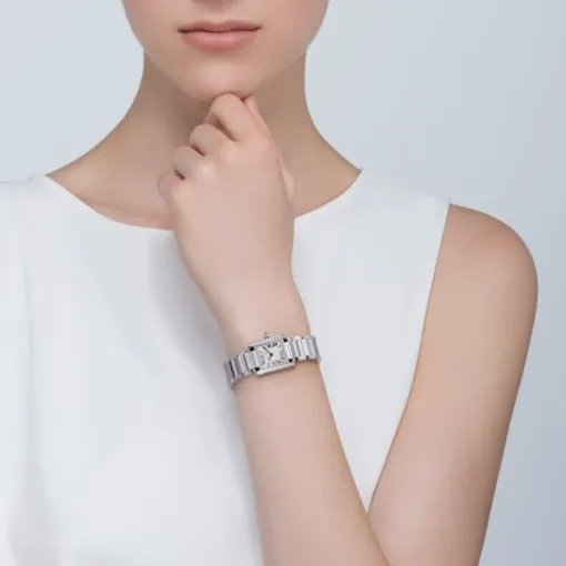 22743fe88297b6ced763bae938d49a07 Cartier Tank Française Women Quartz Silver Stainless Steel Watch W4TA0008