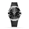 24422b98c4cae35fead70dddbd821166 Omega Constellation Men Automatic Black Leather Watch O13133412101001
