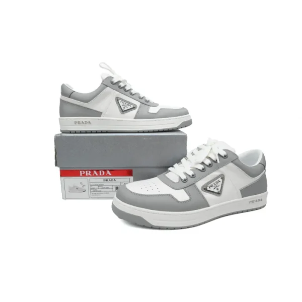 2456c81e06a5df67eaeddf1fa20e3a0d PK God Batch Prada Downtown Low Sneakers Grey White
