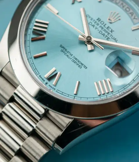 25462c1ecd926b3e52e1572b2b70e0d8 Rolex Day-Date 228396 Men’s 40mm Silver-tone Automatic