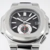 27d64641145577269e56c2f2aee67509 Patek Philippe 5980 Silver Black Watch