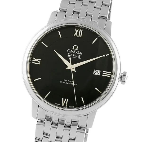 Omega De Ville Men Automatic Black Stainless Steel Watch O42410402001001