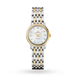 28c1e8a375bd768b3f9c564125f23486 Omega De Ville Women Quartz Mother of Pearl 18ct Yellow Gold Watch O42420246055001