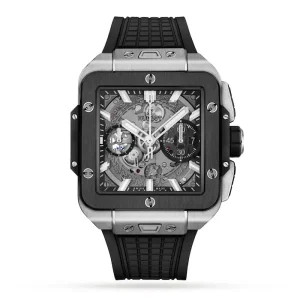 29016aabbcc92f6beadffbd3007eddbd Hublot Square Bang Men Automatic Skeleton Rubber Watch 821.NM.0170.RX
