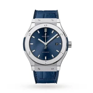 2b18ed1a34589282bbef95ae03d1c491 Hublot Classic Fusion Men Automatic Blue Leather Watch 542.NX.7170.LR