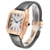 Cartier Santos de Cartier Men Automatic Silver Alligator Watch WGSA0019