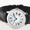 Cartier Ronde Must Women Quartz Silver Calf Watch WSRN0030