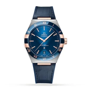 2d78d63979d5350af7156459756ddb6b Omega Constellation Men Automatic Blue Leather Watch O13123412103001