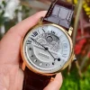 Cartier Ronde de Cartier Men Automatic Silver Leather Watch W1556243