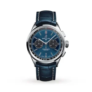 314aaec1b3a1ab1d988348d9b3402bda Breitling Premier Men Automatic Blue Crocodile Watch AB0118A61C1P1