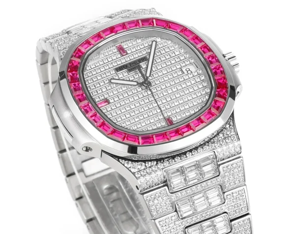 31ee985542f65530f8622890f594a6d8 Patek Philippe White Gold Ruby Nautilus Watch