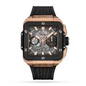 3957c9931598b480d38e10f847097859 Hublot Square Bang Men Automatic Skeleton Rubber Watch 821.OM.0180.RX