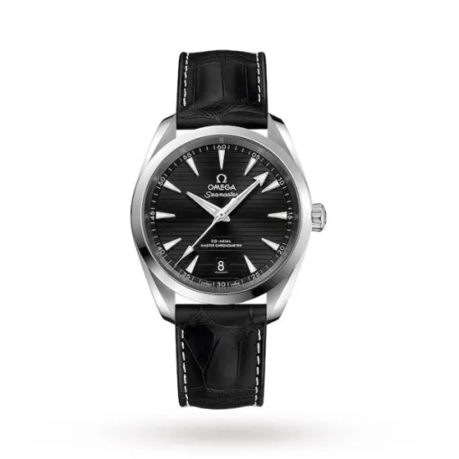 3999e6c24e466ffb5f0b72c2fb91b12e Omega Seamaster Aqua Terra Men Automatic Black Leather Watch O22013382001001