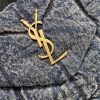 3ad7f9e82f4c191bbe9db42dfebe0d6d YSL PUFFER MEDIUM IN SUEDE AND DENIM