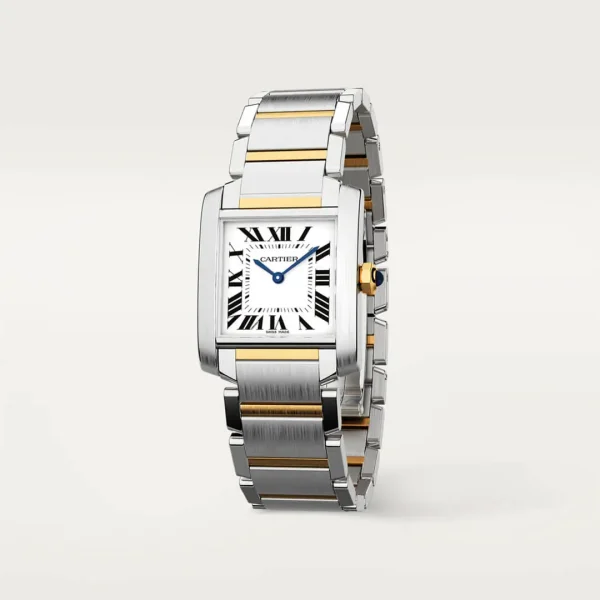3d784314bc52aac8dd3b2caf473e5c6d Cartier Tank Française Women Quartz Silver Bicoloured Watch W2TA0003