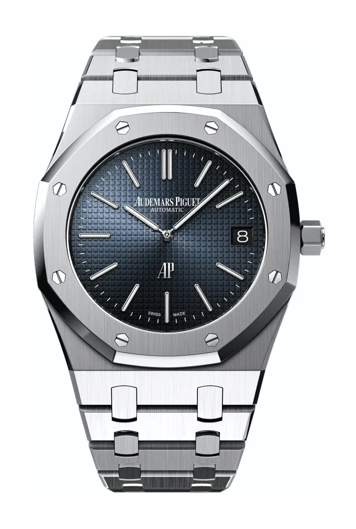 3e27fdfade55362f468a715a6e5c1267 Audemars Piguet Royal Oak Jumbo Extra-Thin Blue 15202ST.OO.1240ST.01