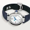 Cartier Pasha de Cartier Women Automatic Silver Alligator Watch WSPA0012