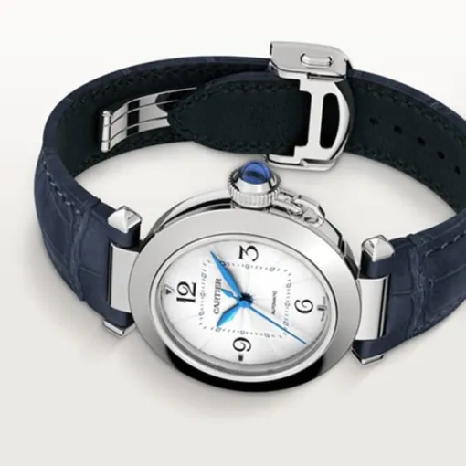Cartier Pasha de Cartier Women Automatic Silver Alligator Watch WSPA0012