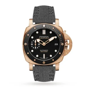 443d25a11ed7a895bd9e9f09190bdeab Panerai Submersible Men Automatic Black Alligator Watch PAM00974