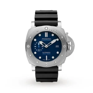448389a703743dee5a872b86f18d45db Panerai Submersible Men Automatic Blue Rubber Watch PAM00692