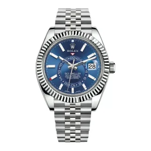 457e758eb3e2183fbe6b4fa9a4f89866 Rolex Sky Dweller Blue Dial White Gold Bezel Steel Jubilee 326934