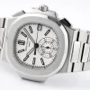 45891ea1208b58b9b15f8ef2822591b5 Patek Philippe Silver Nautilus Chronograph Watch