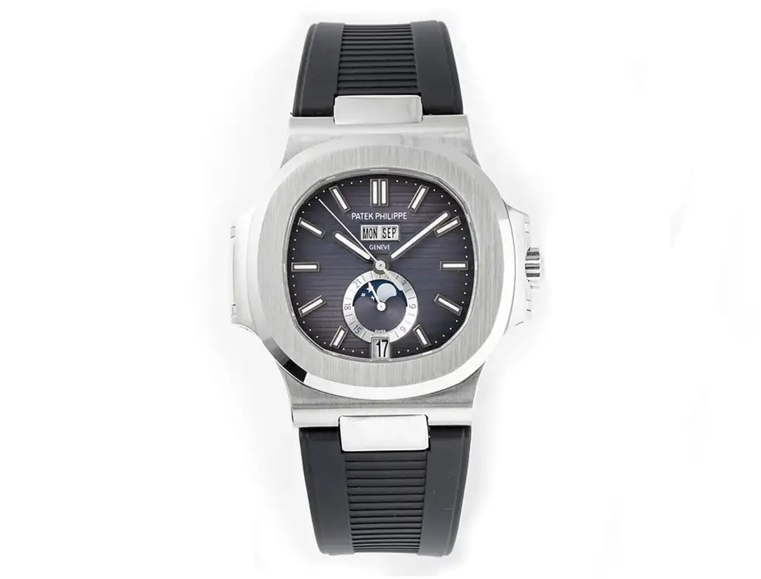 Patek Philippe Nautilus Blue Rubber Strap Watch