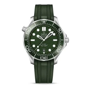 Omega Seamaster Men Automatic Green Rubber Watch O21032422010001