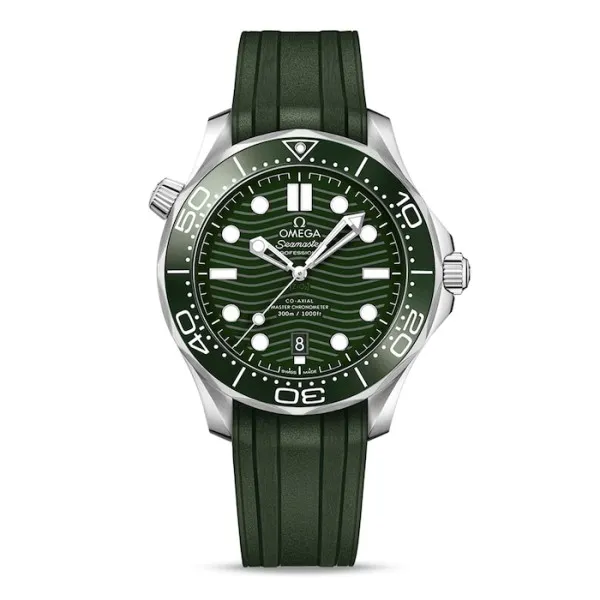 47d7bf229de503078c1be34c23a66521 Omega Seamaster Men Automatic Green Rubber Watch O21032422010001