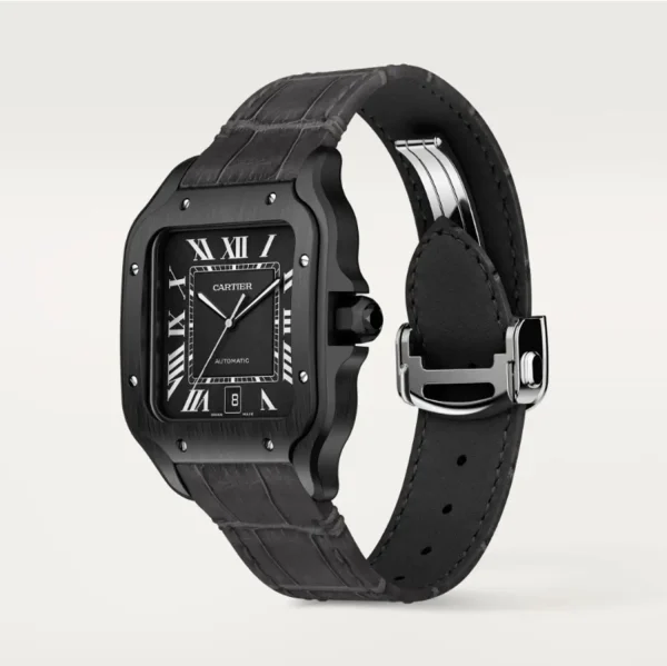 Cartier Santos de Cartier Men Automatic Black Rubber Watch WSSA0039