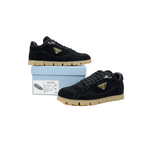 PK God Batch Prada Trail faded suede sneakers Black