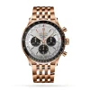 Breitling Navitimer Men Automatic Silver 18ct Rose Gold Watch RB0137241G1R1