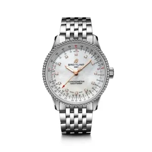 5548d9f8acbd815886efc60499cd3de8 Breitling Navitimer Women Automatic Mother of Pearl Stainless Steel Watch A17395211A1A1
