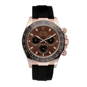 Rolex Daytona Men’s 40mm m116515ln-0041 Rubber Band Rose Gold-tone