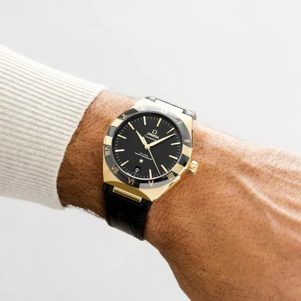 5a2e423c60c5dd730554ebdc1eff1220 Omega Constellation Men Automatic Black Leather Watch O13163412101001