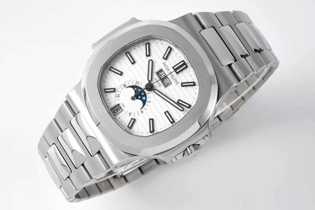 5bf1b4c7dc86b8a292dc36022837ea99 Patek Philippe Nautilus Silver Annual Calendar