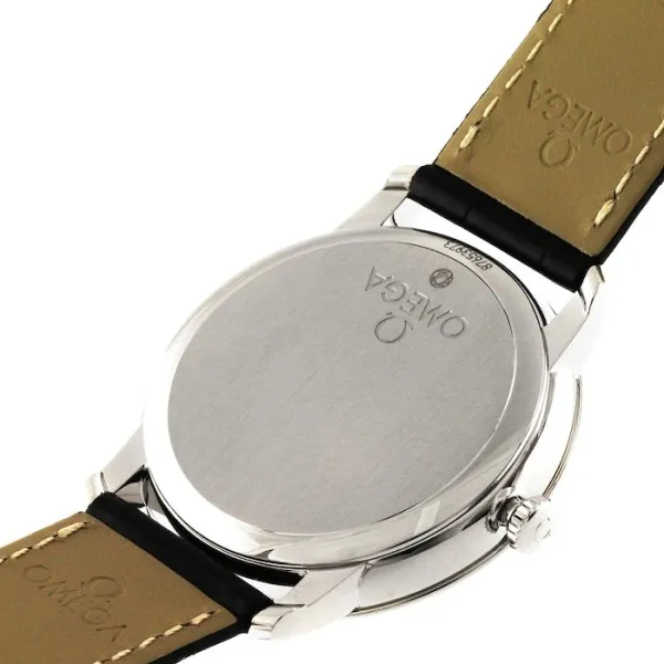 61a221e9fa479415a5bcabbbc0ef55d5 Omega De Ville Men Automatic Silver Leather Watch O42413402002001