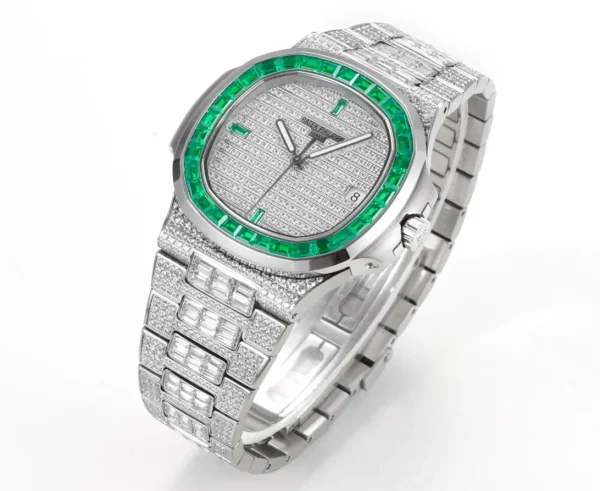 63c6ed962e8ee8ca033d2da9093f1f2b Patek Philippe Nautilus Platinum Green Watch