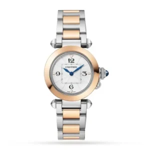 6e8afd2b17eb587fd0b9ff9570e407cb Cartier Pasha de Cartier Women Quartz Silver Stainless Steel & 18ct Rose Gold Watch W2PA0007